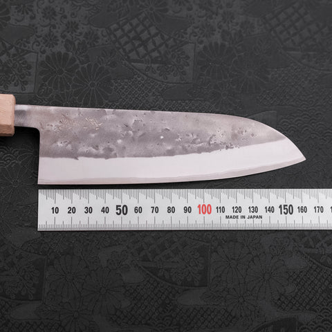 Santoku Blue steel #2  Nashiji Stainless Clad White Urushi Handle 165mm