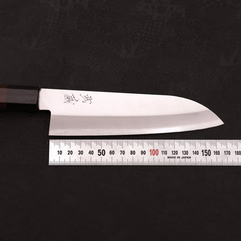 Santoku Stainless Clad Blue Super Polished Shitan Handle 170mm