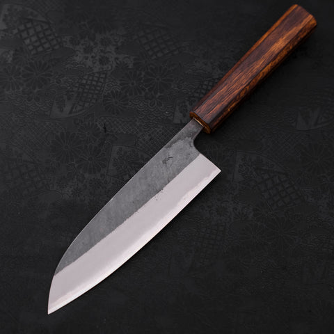 Santoku Blue steel #2 Kurouchi Sumi Urushi Handle 165mm