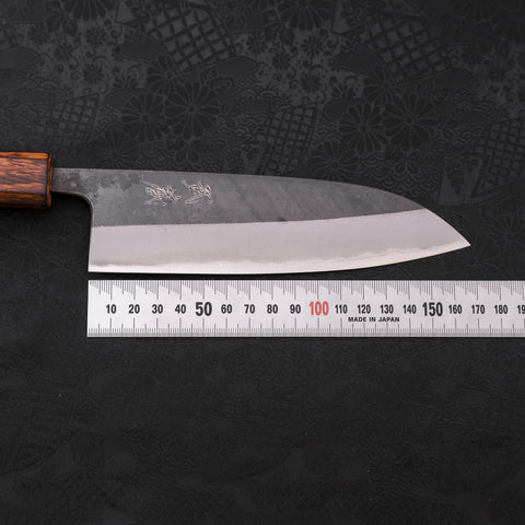 Santoku Blue steel #2 Kurouchi Sumi Urushi Handle 165mm