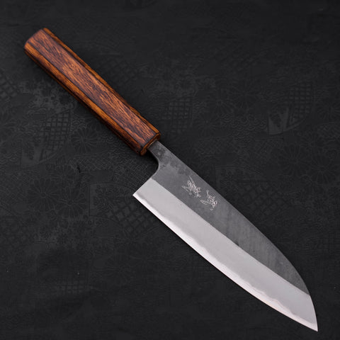 Santoku Blue steel #2 Kurouchi Sumi Urushi Handle 165mm