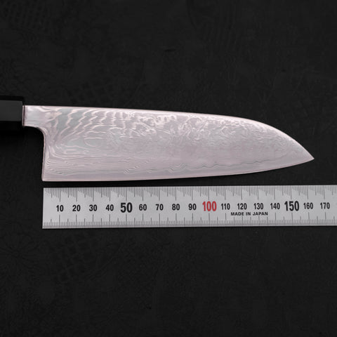 Santoku SLD Wave Nickel Damascus Buffalo Teak Handle 165mm