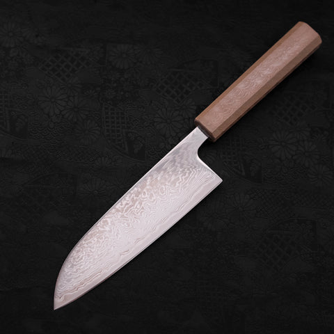 Santoku SLD Wave Nickel Damascus White Urushi Handle 165mm