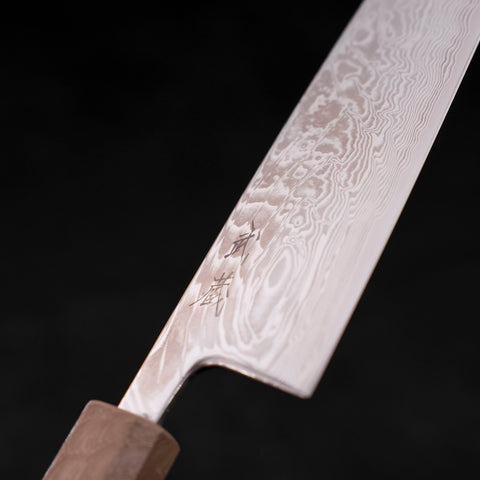 Santoku SLD Wave Nickel Damascus White Urushi Handle 165mm