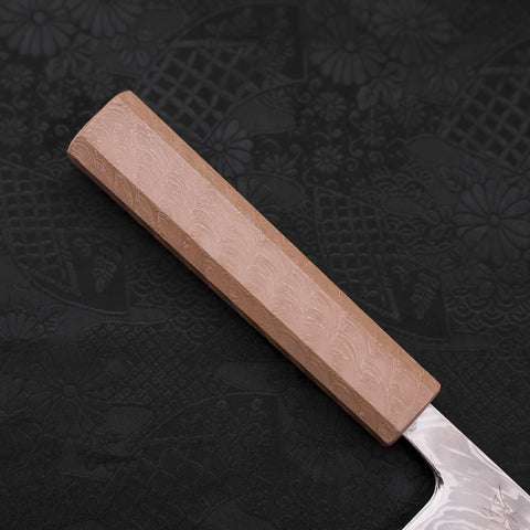 Santoku SLD Wave Nickel Damascus White Urushi Handle 165mm