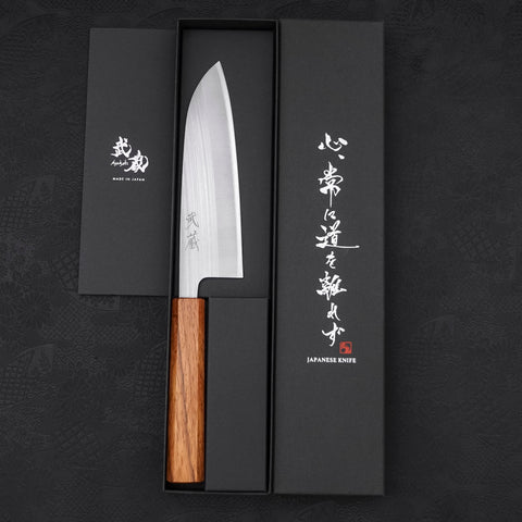 Santoku AUS-8 Polished Oak Handle 165mm