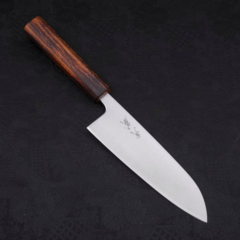 Santoku Blue Super Polished Sumi Urushi Handle 165mm