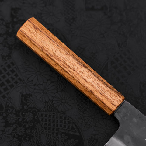 Bunka Blue steel #1 Kurouchi Stainless Clad Oak Handle 190mm