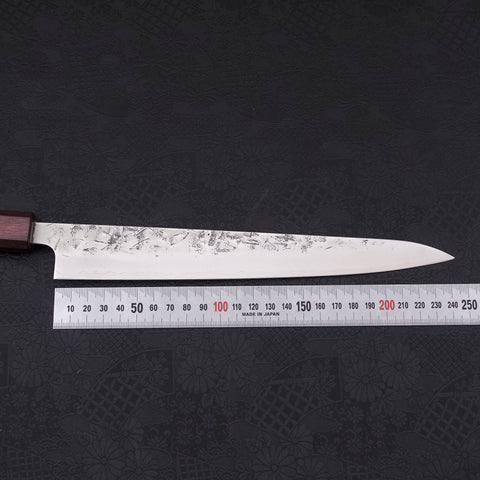 Sujihiki SLD Nashiji Washi Purple Urushi Handle 240mm