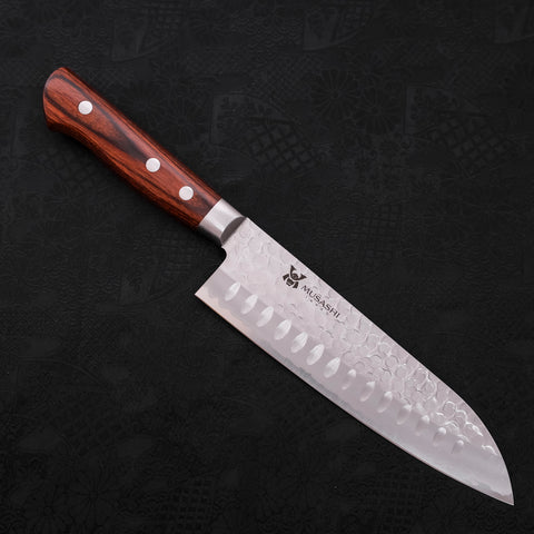 Santoku VG-10 Tsuchime Mahogany Handle 175mm