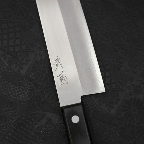 Santoku VG-1 Polished Western Black Handle 170mm (Tsuba Nashi)