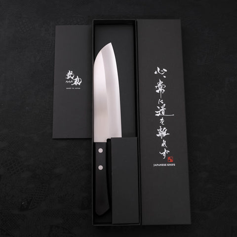 Santoku VG-1 Polished Western Black Handle 165mm Limited