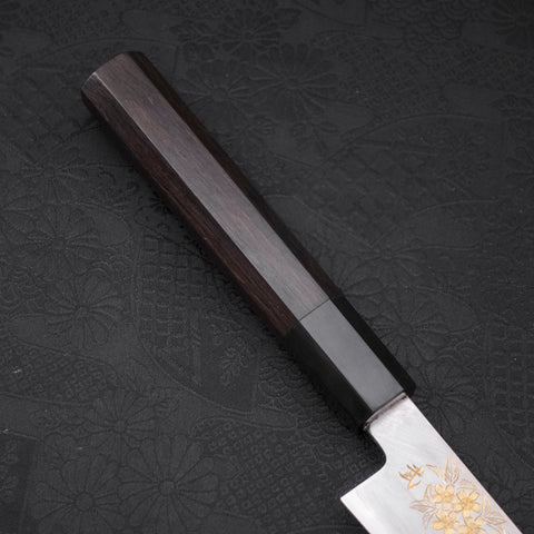 Koyanagi Silver steel #3 Kasumi Chokin Sakura Buffalo Ebony Handle 140mm