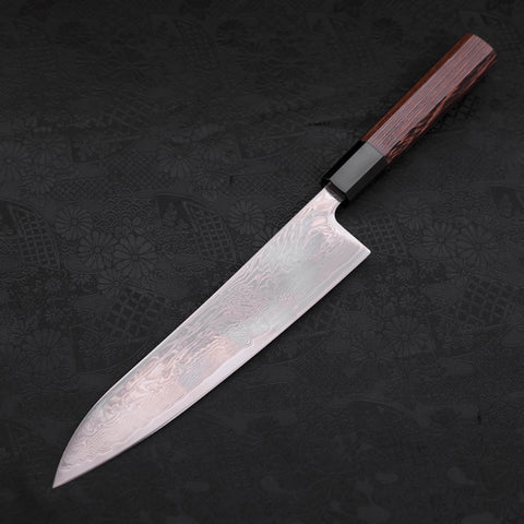 Gyuto SLD Wave Nickel Damascus  Buffalo Wenge Handle 210mm