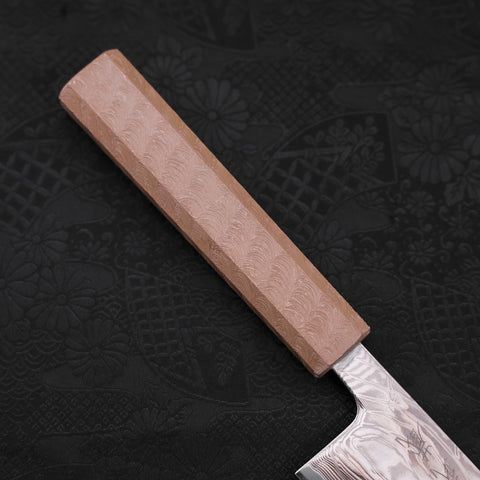 Gyuto SLD Wave Nickel Damascus White Urushi Handle 210mm