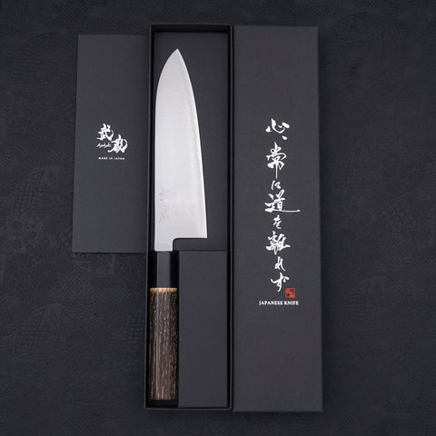 Santoku ZDP-189 Polished Buffalo Chestnuts Handle 180mm