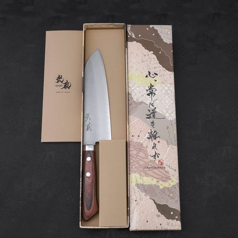 Santoku VG-1 Nashiji Western Mahogany Handle 165mm