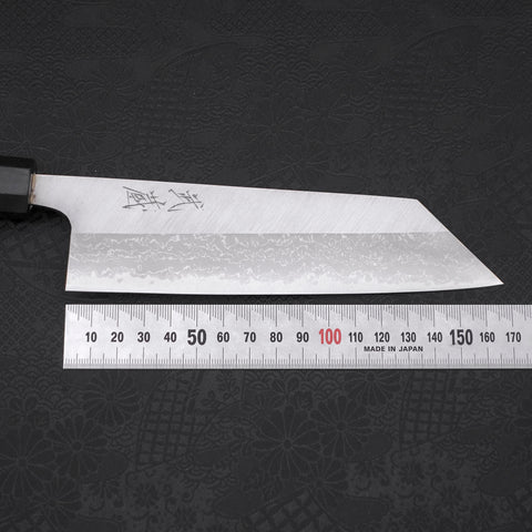 Cuchillo Bunka de Acero Azul #2 Damasco Buffalo con mango de Ébano, 165 milímetros