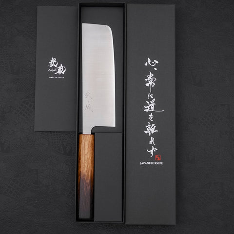 Nakiri AUS-10 Polished Yaki-Urushi Handle 165mm