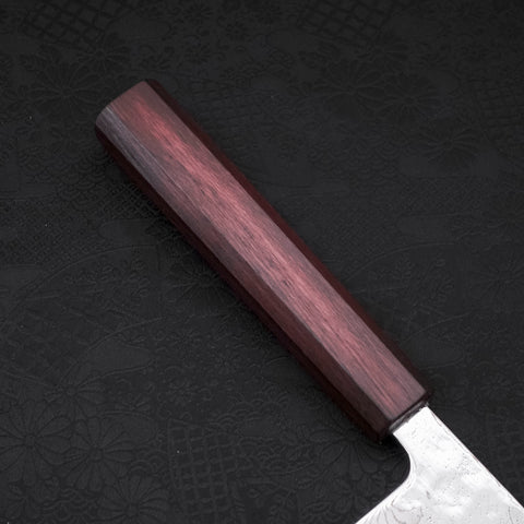 Gyuto AUS-10 Nashiji Damascus Purple Urushi Handle 210mm