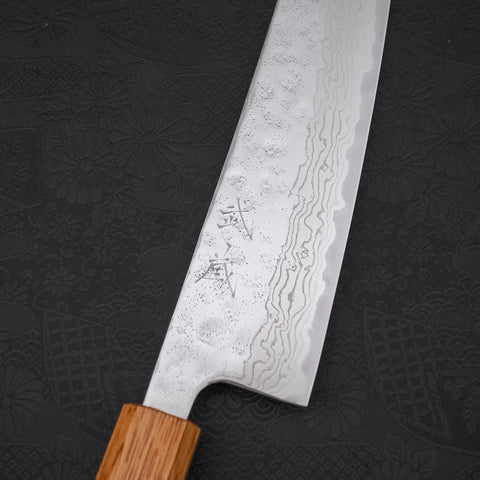 Gyuto AUS-10 Nashiji Damascus Yaki Urushi Handle 210mm