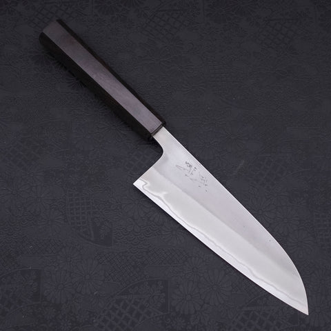 Santoku White Steel #2 Nashiji Ebony Handle 165mm