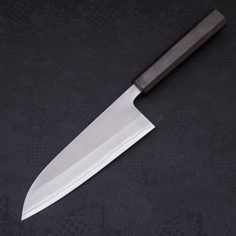 Santoku White Steel #2 Nashiji Ebony Handle 165mm