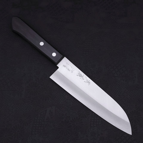 Santoku VG-1 Polished Western Black Handle 165mm