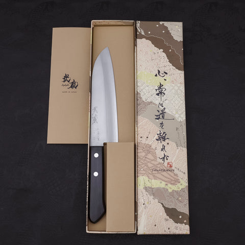 Santoku VG-1 Polished Western Black Handle 165mm