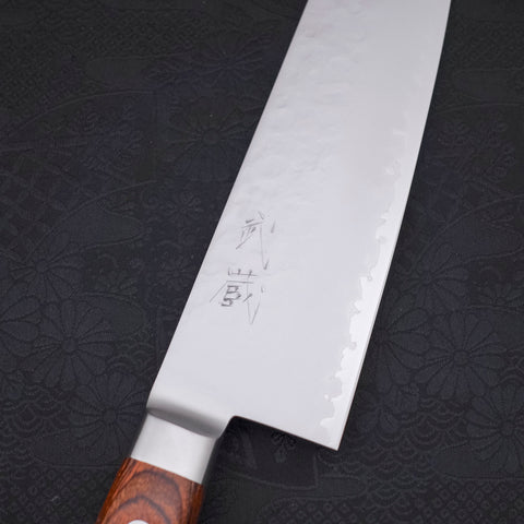 Kiritsuke Santoku VG-5 Stainless Tsuchime Western Handle 190mm