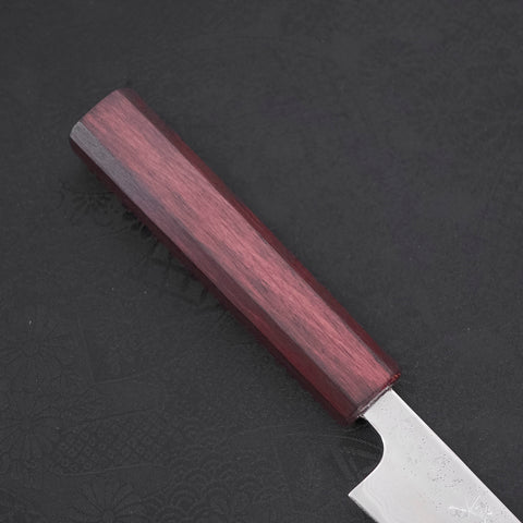 Petty AUS-10 Nashiji Damascus Urushi Purple Handle 135mm