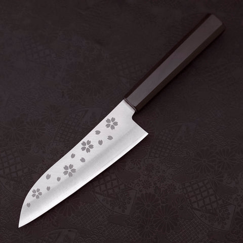 Santoku VG-10 Polished Sakura Ebony Handle 150mm