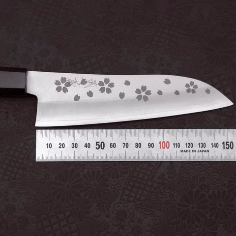 Santoku VG-10 Polished Sakura Ebony Handle 150mm