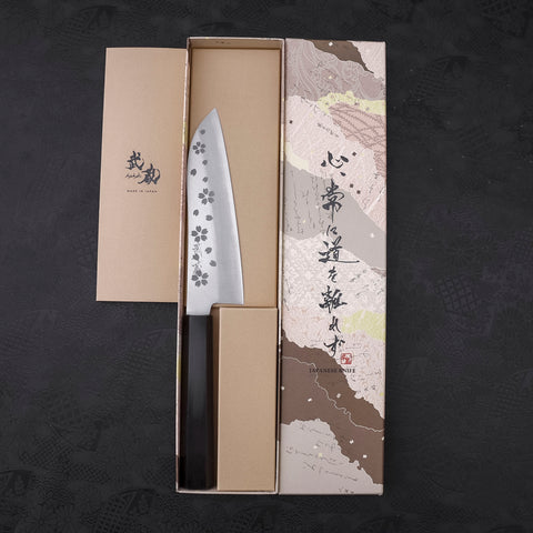 Santoku VG-10 Polished Sakura Ebony Handle 150mm