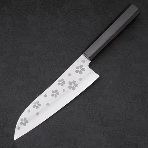 Santoku VG-10 Polished Sakura Ebony Handle 175mm