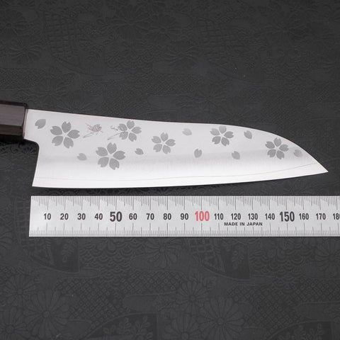 Santoku VG-10 Polished Sakura Ebony Handle 175mm