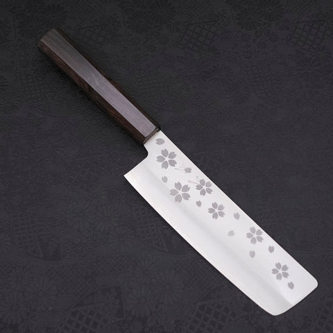 菜切 VG-10 磨き 桜 黒檀柄 165mm