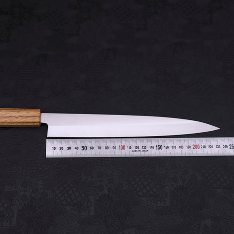 Yanagiba AUS-8 Polished Oak Handle 240mm