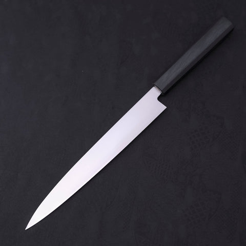 Yanagiba AUS-8 Polished Dark Blue Urushi Handle 240mm