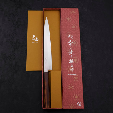 Yanagiba AUS-8 Polished Sumi Urushi Handle 240mm