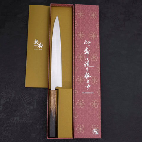 Yanagiba AUS-8 Polished Yaki Urushi Handle 240mm