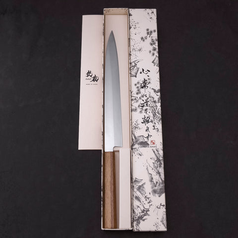 Yanagiba AUS-8 Polished Oak Handle 270mm