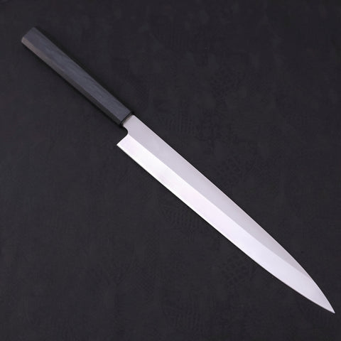 Yanagiba AUS-8 Polished Dark Blue Urushi Handle 270mm