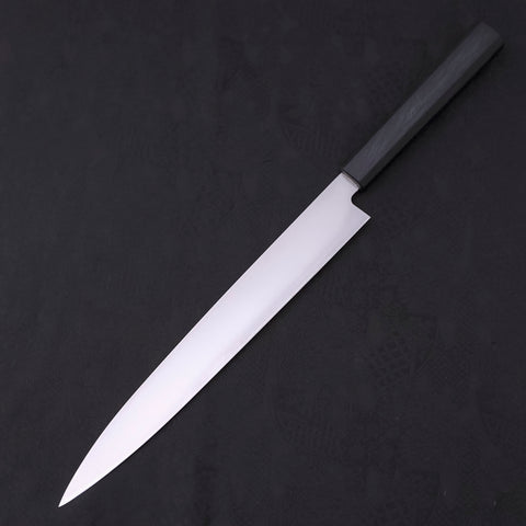 Yanagiba AUS-8 Polished Dark Blue Urushi Handle 270mm