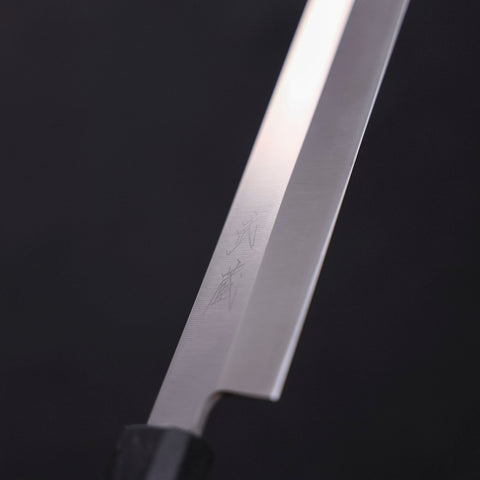 Yanagiba AUS-8 Polished Dark Blue Urushi Handle 270mm