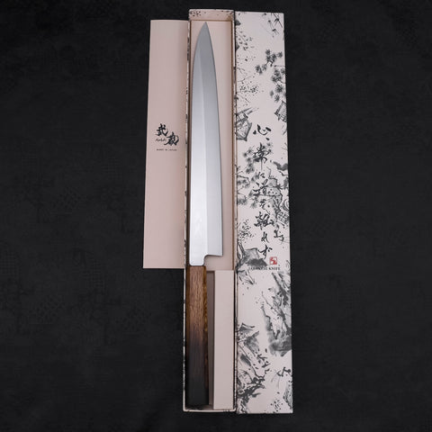 Yanagiba AUS-8 Polished Yaki Urushi Handle 300mm