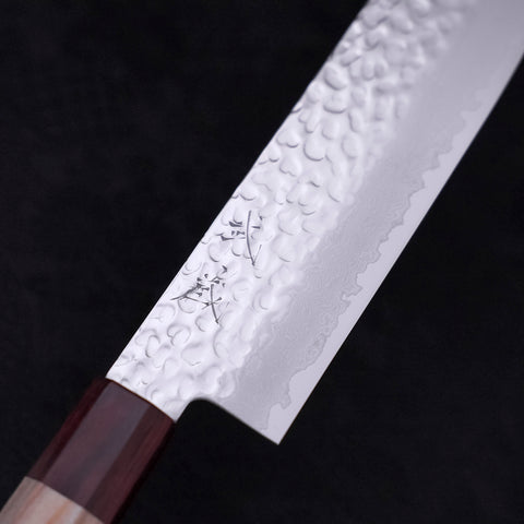 Nakiri AUS-10 Tsuchime Damascus Cherry Wood Handle 165mm