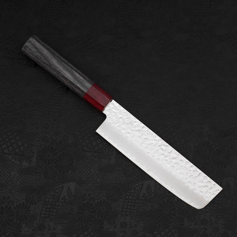 Nakiri AUS-10 Tsuchime Damascus Cherry Handle 165mm