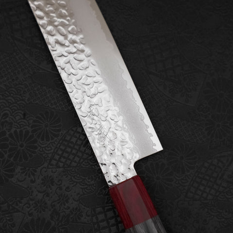 Nakiri AUS-10 Tsuchime Damascus Cherry Handle 165mm