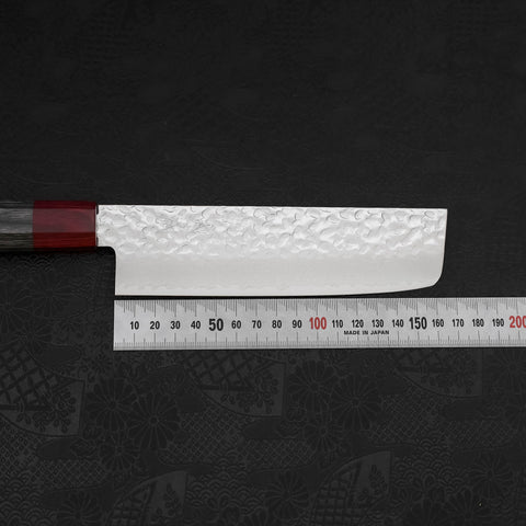 Nakiri AUS-10 Tsuchime Damascus Cherry Handle 165mm